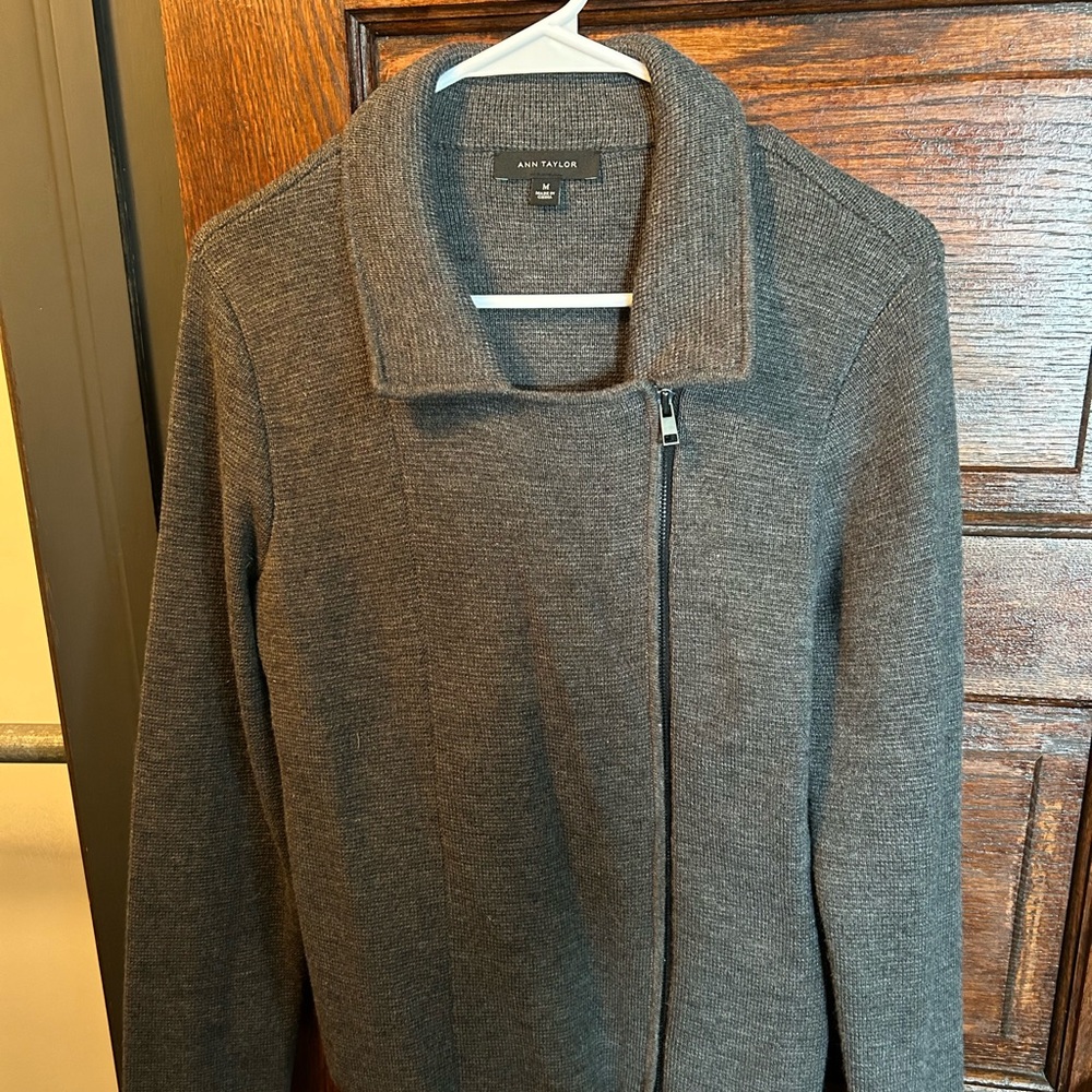 Ann Taylor Medium Zip Sweater